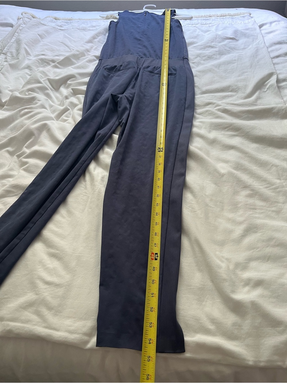 Athleta Brooklyn Textured Jumpsuit Leopard Blue Sleeveless Ankle Size 2 - Picture 14 of 16